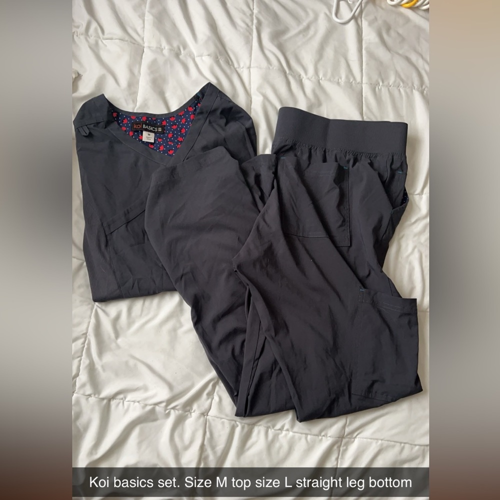 Dark grey scrub set